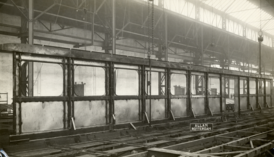 806034 Afbeelding van de zijwand van een Ck-rijtuig van een diesel-electrisch treinstel DE 3 (serie 11-50) van de N.S. ...